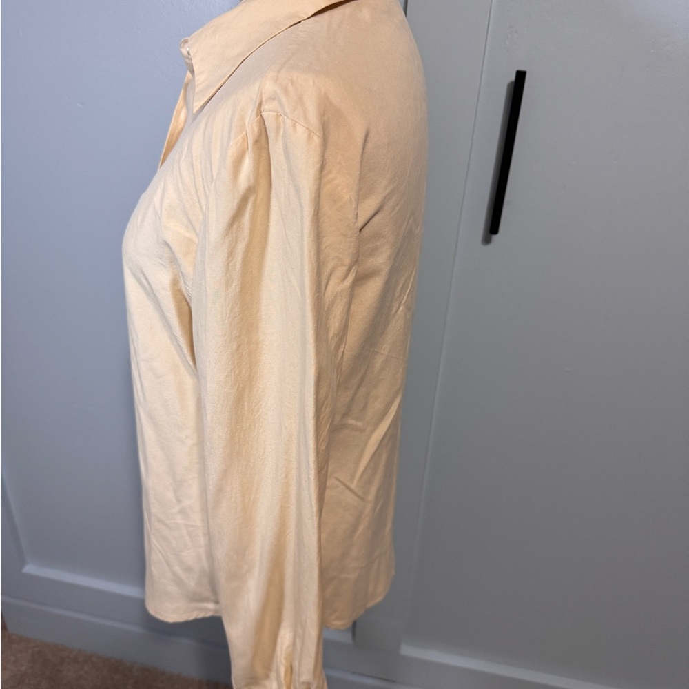 LOFT Silk Blouse in Butter Yellow - Picture 4 of 6